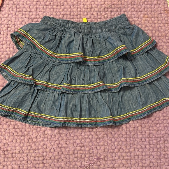 Mini Boden tiered woven colorful skort girls size 9-10Y - Picture 5 of 6